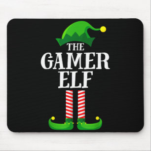 Gamer Elf Matching Family Group Christmas Party Py Mouse Pad