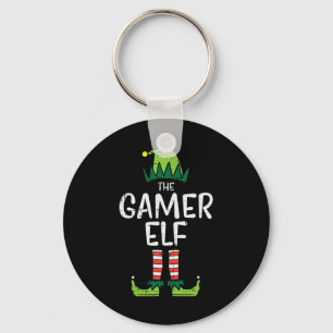 Gamer Elf Xmas Christmas Family Boys Men Kids  Keychain