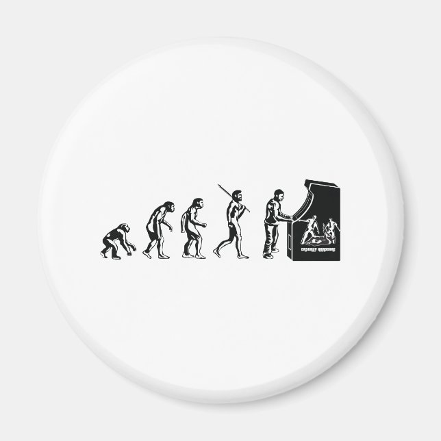 Gamer Evolution - Game Video Games Arcade Geek Magnet (Front)