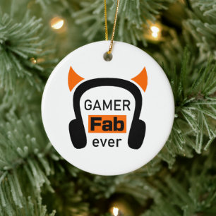 gamer fab-ever ceramic ornament