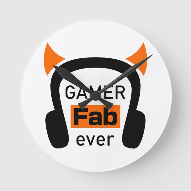 gamer fab-ever round clock (Front)