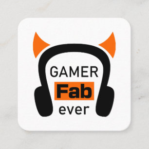 gamer fab-ever square business card