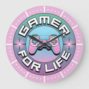 Gamer for Life Large Clock