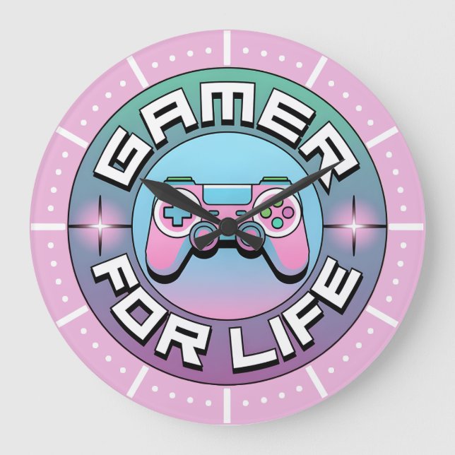 Gamer for Life Large Clock (Front)