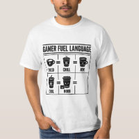Gamer Fuel Language Funny Coffee Gaming Infographi