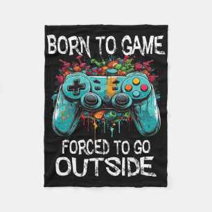 Gamer Funny Gaming Saying Boys Kids Teens Graphic  Fleece Blanket
