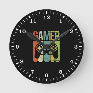 Gamer Game Controller Round Clock
