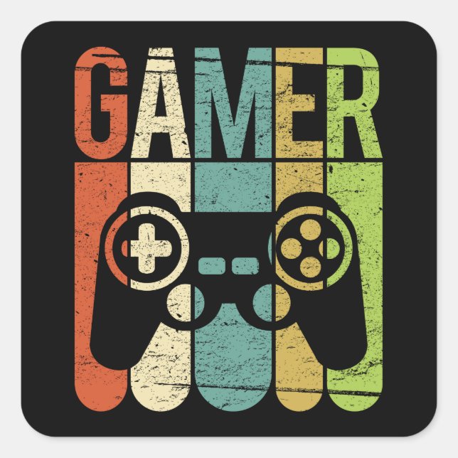 Gamer Game Controller Square Sticker (Front)