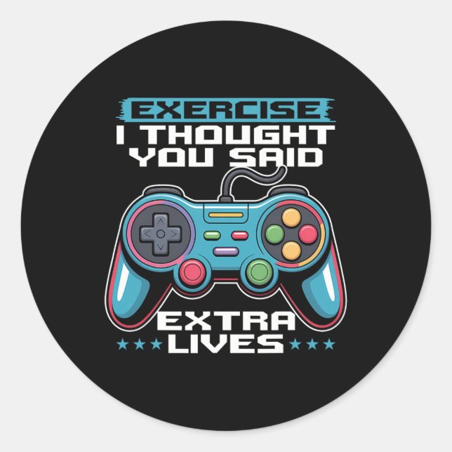 Gamer Gaming Controller Video Game 1  Classic Round Sticker (Front)