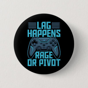 Gamer Gaming Controller Video Game 2 Inch Round Button