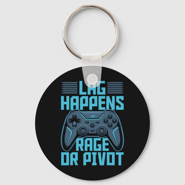 Gamer Gaming Controller Video Game  Keychain (Front)