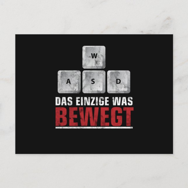 Gamer Gaming Zocker Zocken Konsole Videospiele Gif Postcard (Front)