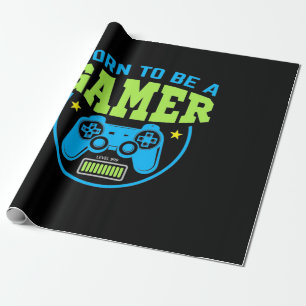 Gamer Gift   Born To Be A Gamer Wrapping Paper