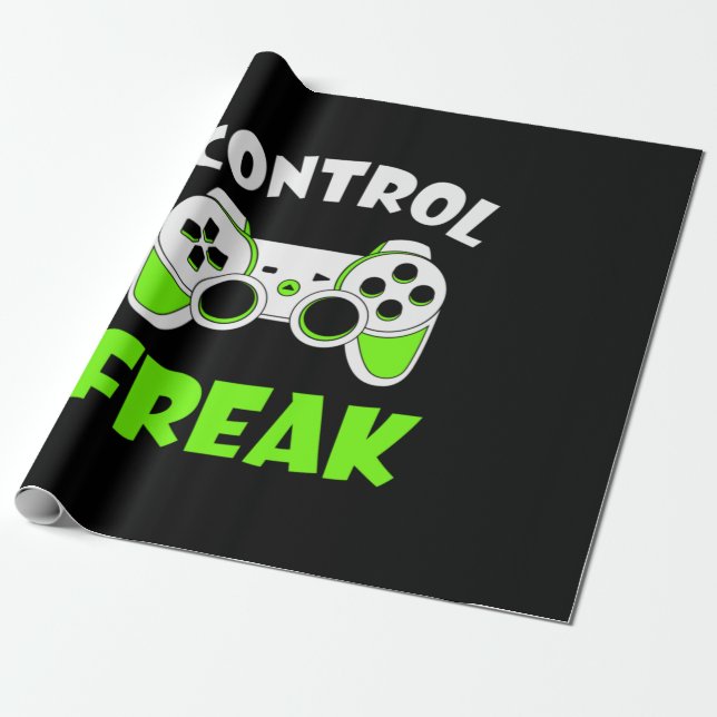 Gamer Gift Control Game Wrapping Paper (Unrolled)