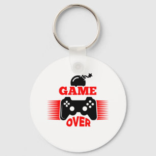 Gamer Gift Game Over Keychain