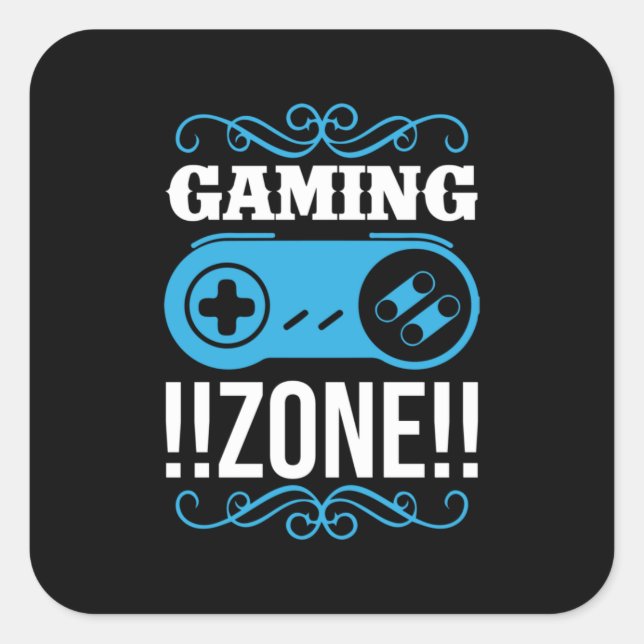 Gamer Gift Gaming Zone Square Sticker (Front)