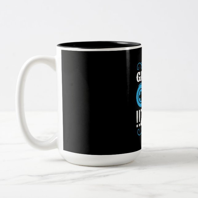 Gamer Gift Gaming Zone Two-Tone Coffee Mug (Left)