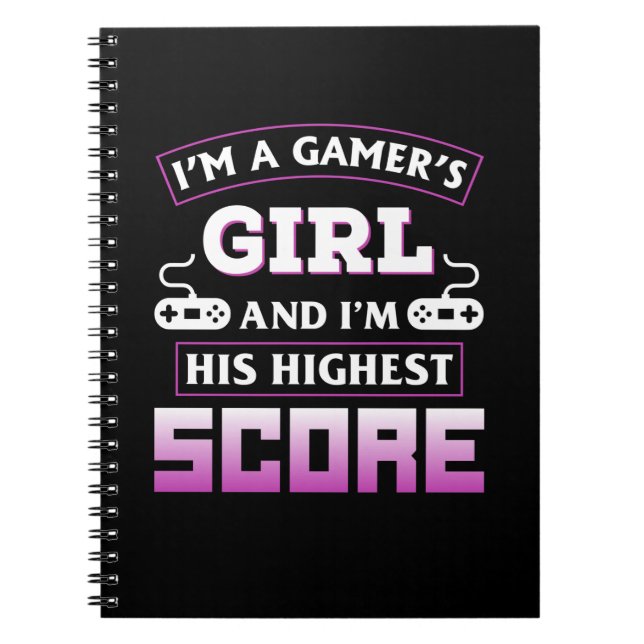 Gamer Gift I Am A Gamer Girl Notebook (Front)