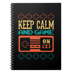Gamer Gift Keep Calm And Play Game Notebook