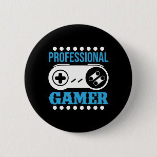 Gamer Gift Professional Gamer 2 Inch Round Button