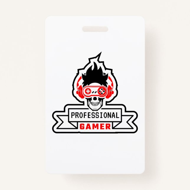 Gamer Gift Professional Gamer Badge (Front)