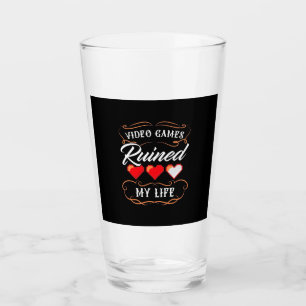 Gamer Gift   Video Games Ruined My Life Glass