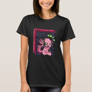 Gamer Girl Axolotl Gaming Video Game Women Girls T-Shirt