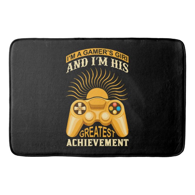 Gamer girl bath mat (Front)