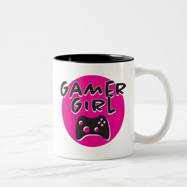 Gamer Girl Black 11 oz Mug à deux tons (Droit)