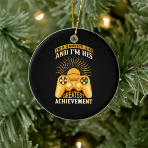 Gamer girl ceramic ornament