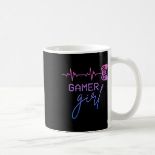 Gamer Girl Cute Heartbeat Gamer For Girl Video Gam Coffee Mug