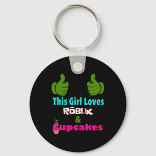 Gamer Girl Design Saying This Girl Loves Robux And Keychain