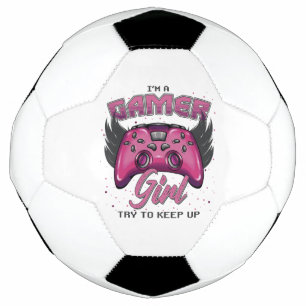 Gamer Girl design Soccer Ball