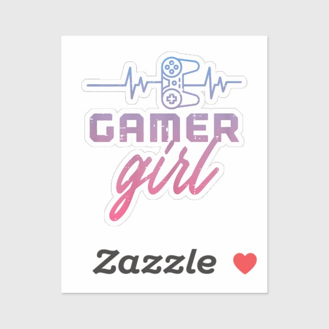 Gamer Girl Heartbeat Gaming  (Sheet)