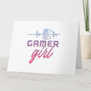 Gamer Girl Heartbeat Gaming Card