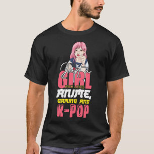 Gamer Girl Just A Girl Who Loves Anime Gaming And  T-Shirt