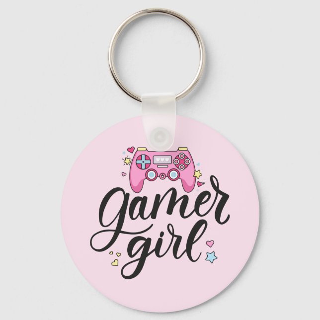 Gamer Girl Keychain (Front)