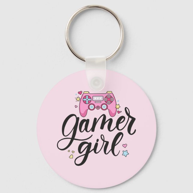 Gamer Girl Keychain (Front)