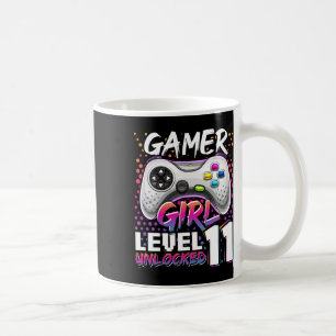 Gamer Girl Level 11 Unlocked Video Game 11th Birth Coffee Mug