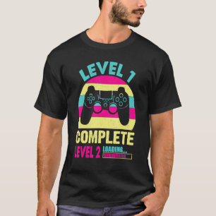 Gamer Girl Level 1 Complete Video Game 1st Birthda T-Shirt