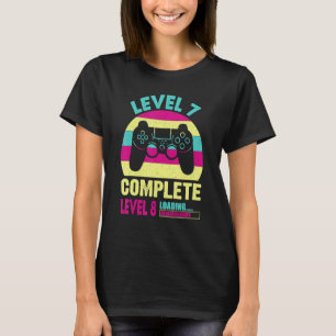 Gamer Girl Level 7 Complete 7 7th Wedding Anniver T-Shirt