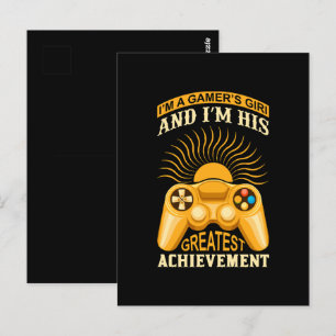 Gamer girl postcard