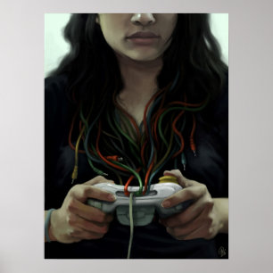 Gamer Girl (poster/print) Poster