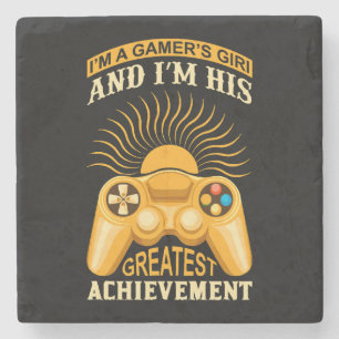 Gamer girl stone coaster