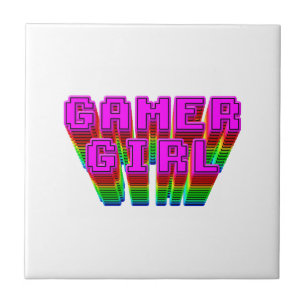 Gamer Girl Text Tile