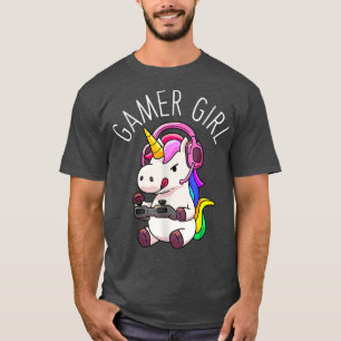 Gamer Girl Unicorn Gaming Cute Video Game Gift Wom T-Shirt