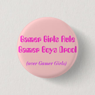 Gamer Girsl Rule 1 Inch Round Button