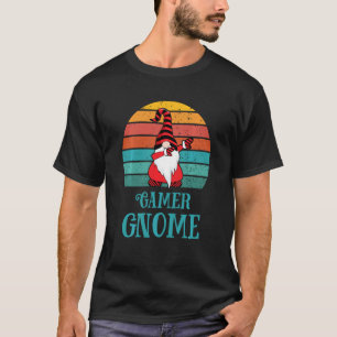 Gamer Gnome Dabbing Retro Matching Family Christma T-Shirt