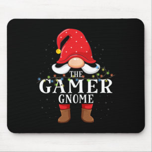 Gamer Gnome Matching Christmas Family Pajama Mouse Pad