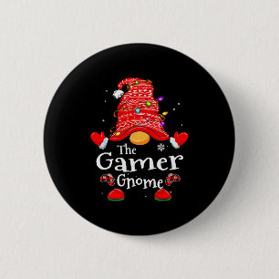 Gamer Gnome - Xmas Video Gamers Christmas Gnomes  2 Inch Round Button